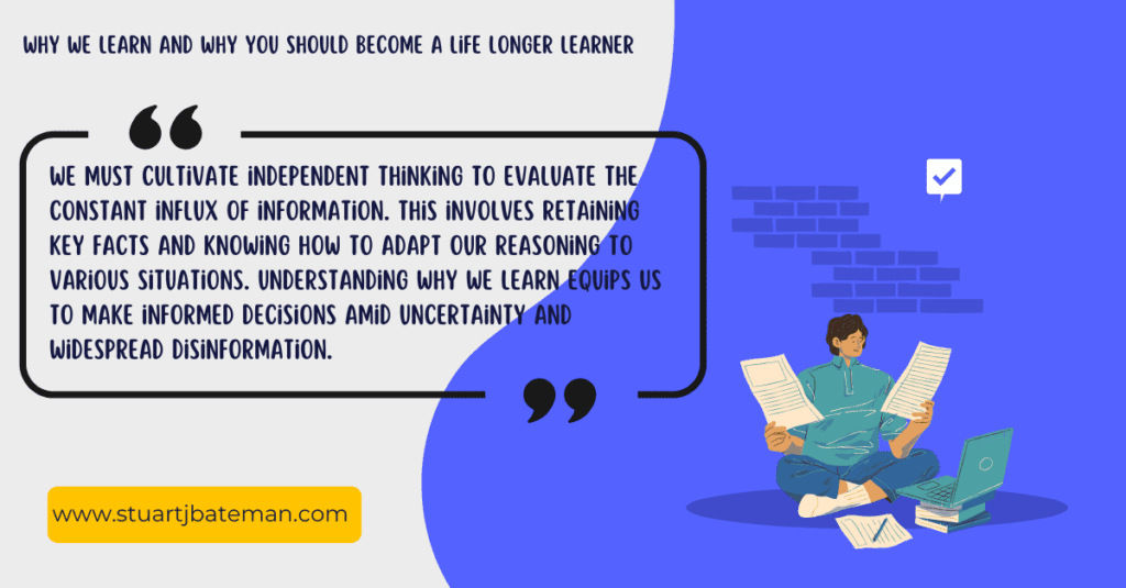 Why we learn - Summary