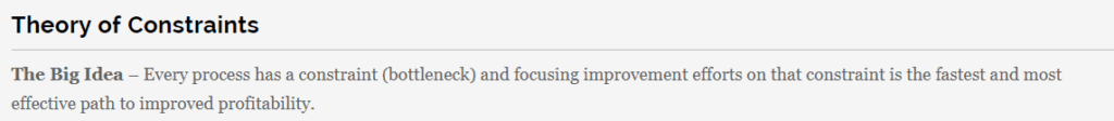 Theory of Constraints