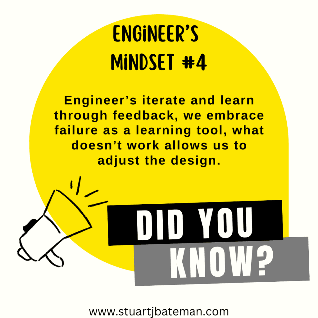 Engineer's Mindset - Engineer's iterate and learn through feedback.