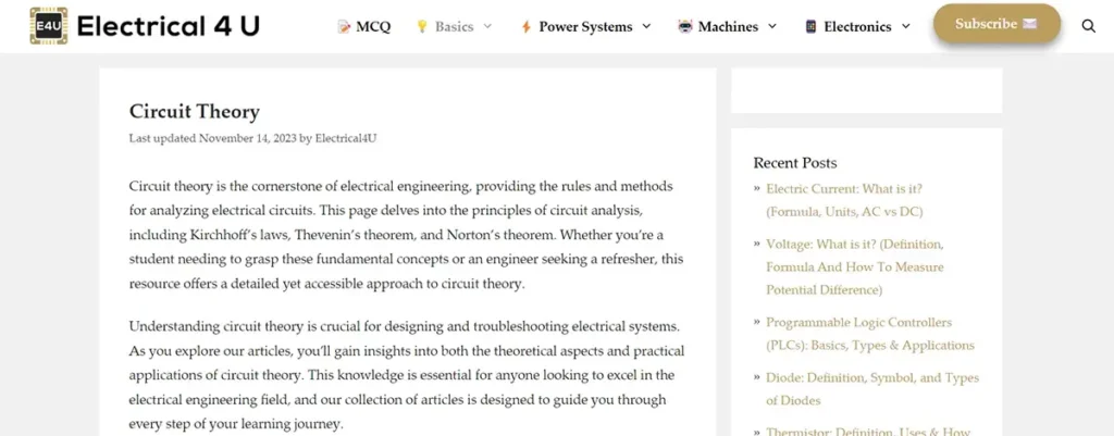 Electrical circuit - Electrical4U
